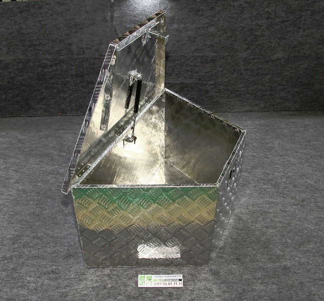 Coffre de triangle d'attelage de remorque en aluminium, 4 3/4 pi cubes