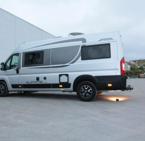 ATTELAGE FIAT DUCATO CAMPING CAR AMENAGE + BRAS PIVOTANT PORTE VELOS