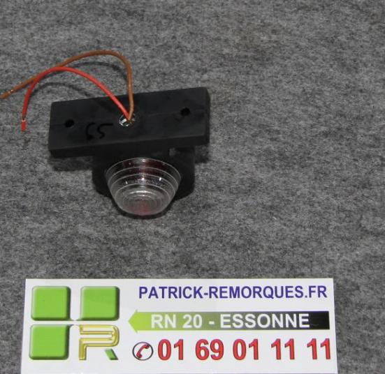 FEU DE GABARIT BICOLORE SUR PLATINE POUR REMORQUE 3424A