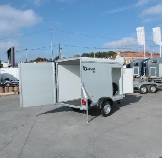 DEBON C255 PLYWOOD FOURGON 1 ESSIEU SANS FREINS ROUES EXTERIEURES + PORTE LATERALE